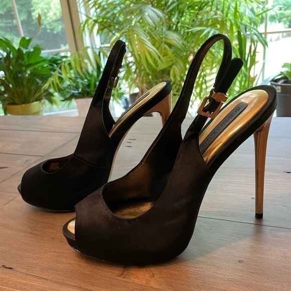 Bcbgmaxazria MA Peyton Peep Toe Platform Sandal Black - Picture 6 of 16